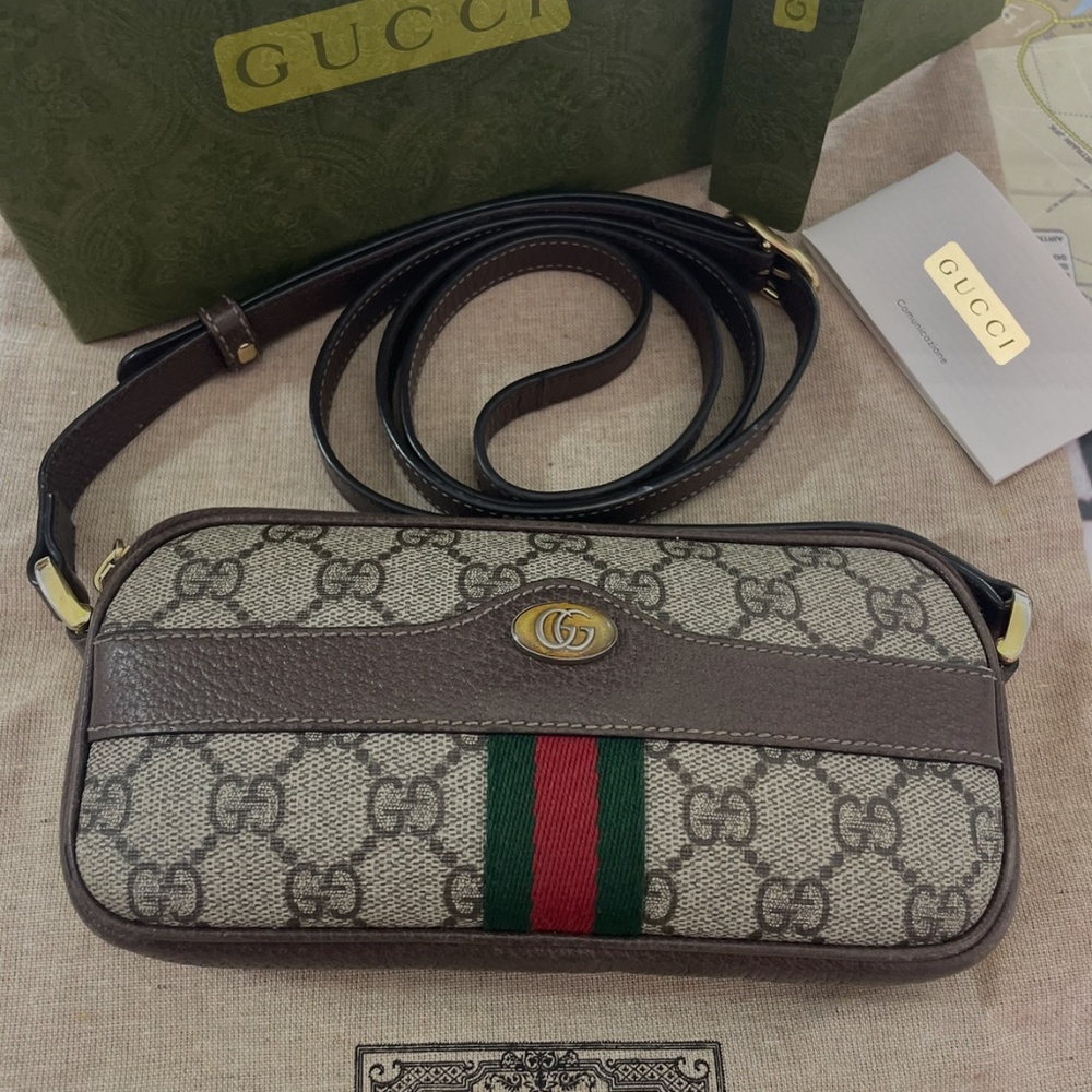 GUCCI SUPREME MONOGRAM OPHIDIA MINI